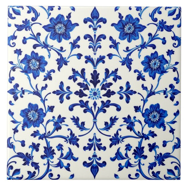 carreau de botanique bleue (Devant)