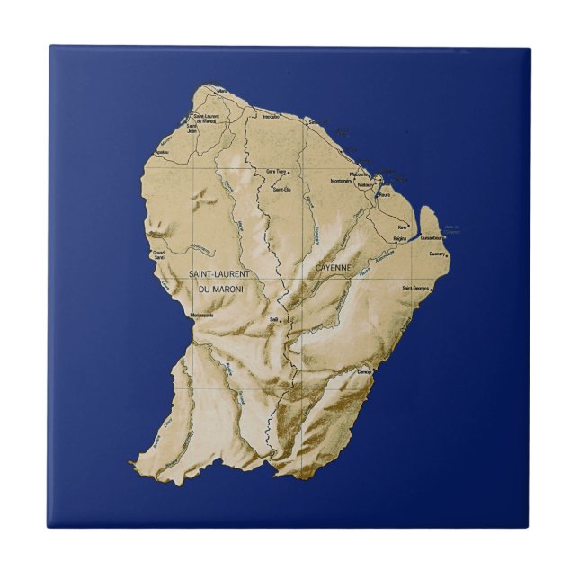 Carreau de carte de Guyane (Devant)