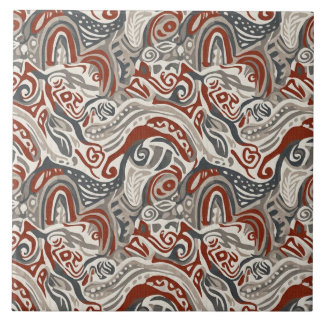 Carreau de céramique à motif africain