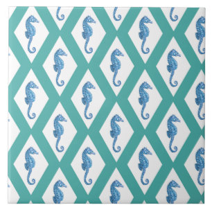 Carreau de céramique à motifs de losanges de