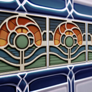 Carreau de céramique Art Nouveau Mackintosh Rose