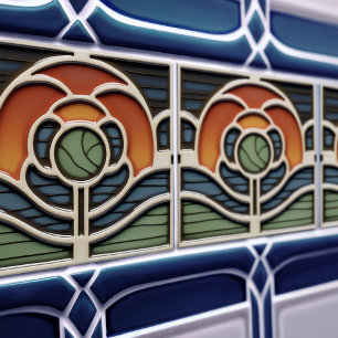 Carreau de céramique Art Nouveau Mackintosh Rose