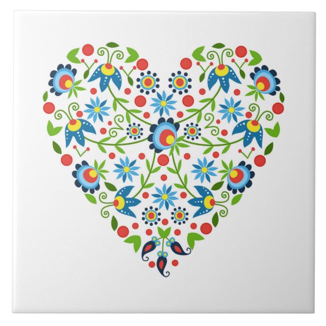 Carreau de céramique avec les gens polonais de (Devant)