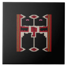 Carreau de céramique avec motif de Bornéo