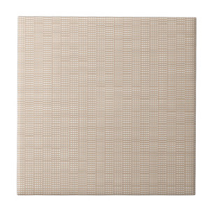 Carreau de céramique beige à rayures carrées