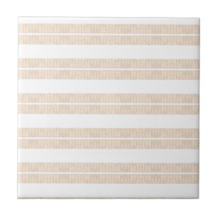 Carreau de céramique beige à rayures Chic Classiqu