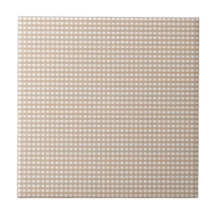 Carreau de céramique beige et blanc à rayures carr