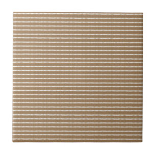 Carreau de céramique beige rayé 