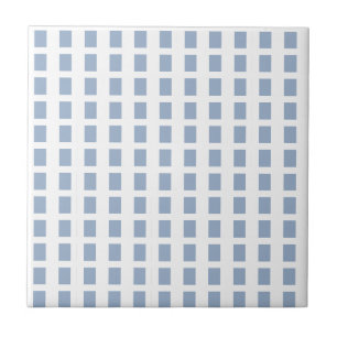 Carreau de céramique bleu à rayures carrées