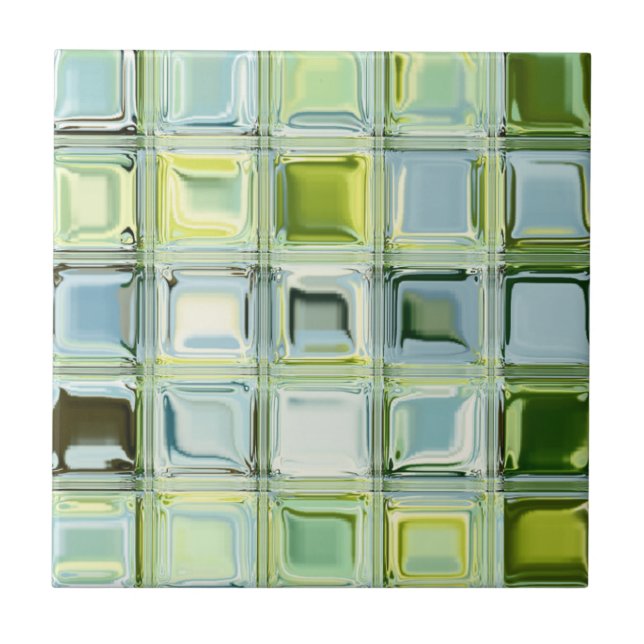 Carreau de céramique coloré unique (Devant)