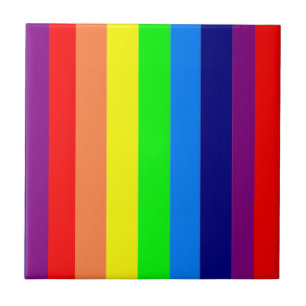 Carreau de céramique couleur rayure colorée