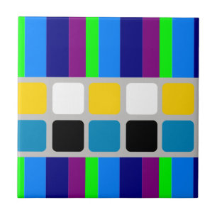 Carreau de céramique couleur rayure colorée