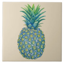 Carreau de céramique d'ananas hawaïen tropical