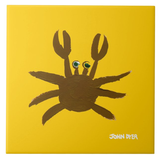 Carreau de céramique d'art : Crabe cornouaillais (Devant)