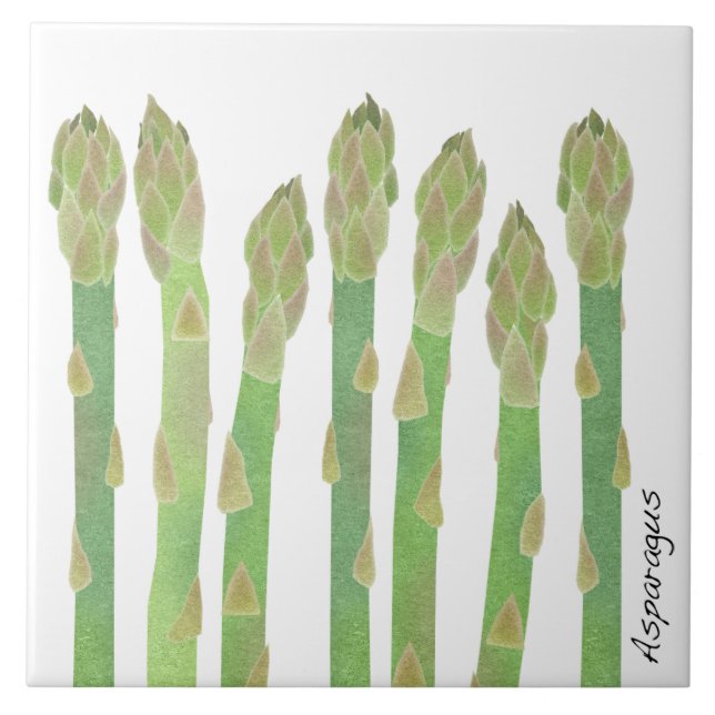Carreau de céramique d'asperge (Devant)
