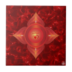 Carreau de céramique de Chakra de racine