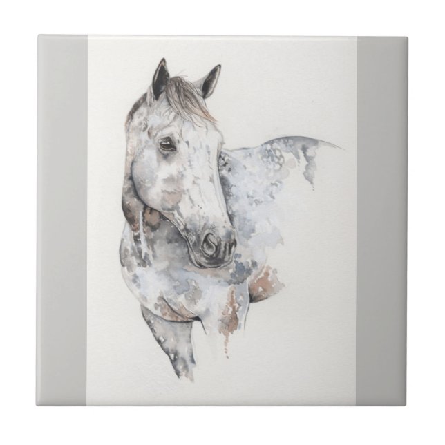 Carreau de céramique de cheval (Devant)