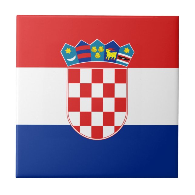 Carreau de céramique de drapeau de la Croatie (Devant)