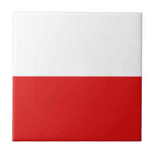Carreau de céramique de drapeau de la Pologne