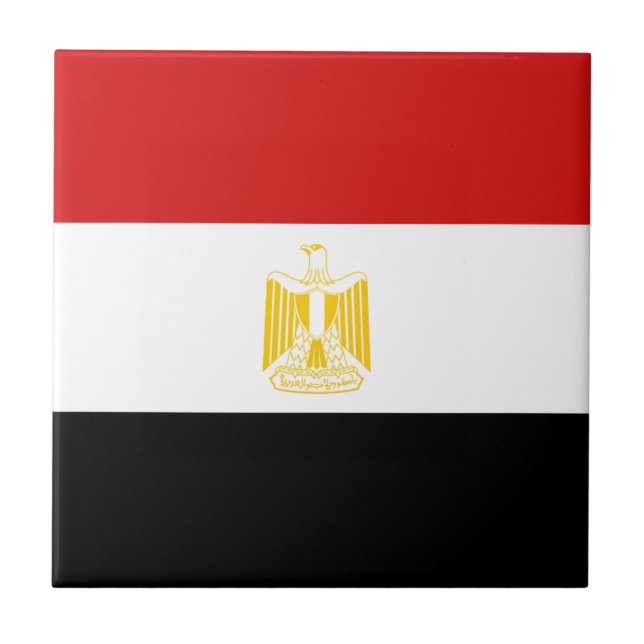 Carreau de céramique de drapeau de l'Egypte (Devant)