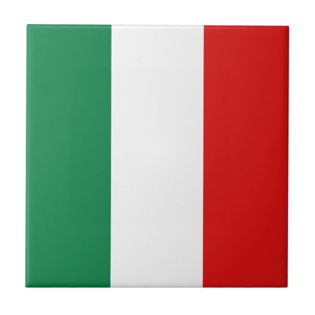Carreau de céramique de drapeau de l'Italie (Devant)