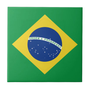 Carreau de céramique de drapeau du Brésil