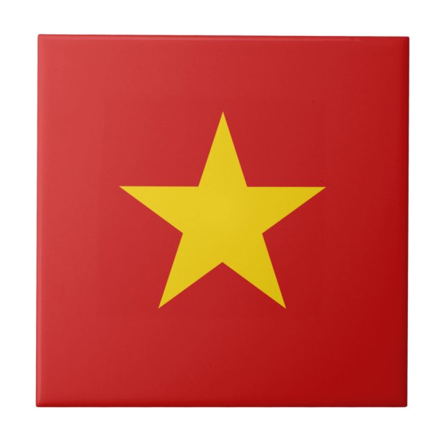 Carreau de céramique de drapeau du Vietnam (Devant)