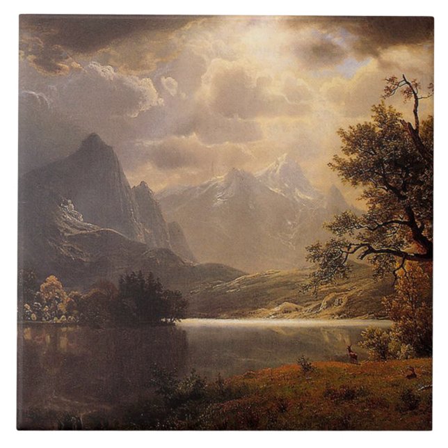 Carreau de céramique de faune de cerfs communs de (Devant)