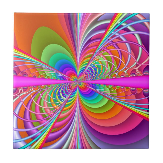 Carreau de céramique de fractale lunatique de (Devant)