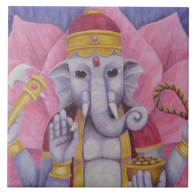 Carreau de céramique de Ganesh (Devant)