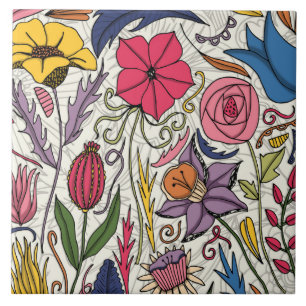 Carreau de céramique "de jardin audacieux"