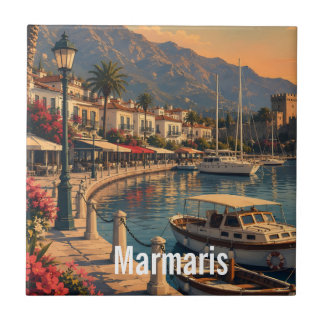 Carreau de céramique de l'affiche de voyage Marmar