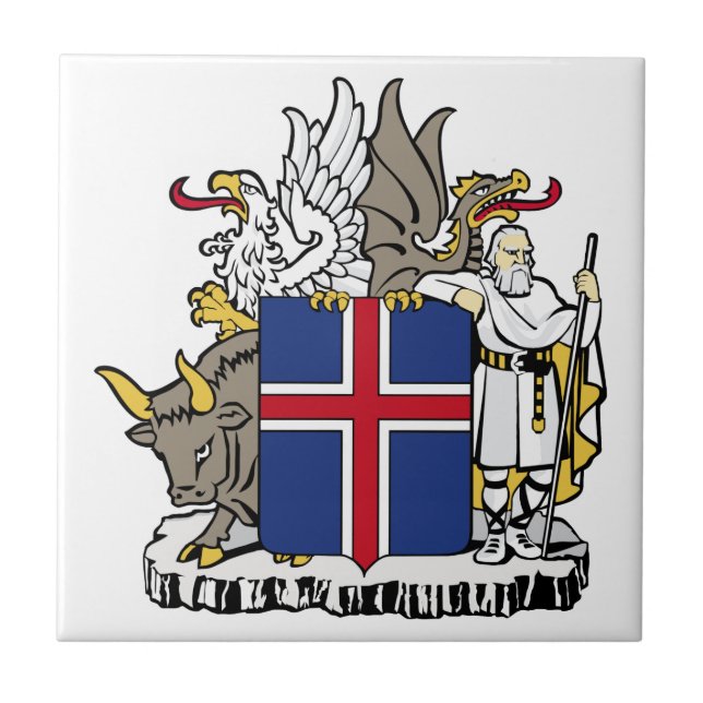 Carreau de céramique de l'Islande (Devant)