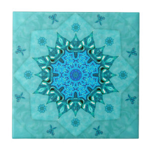 Carreau de céramique de mandala de nature de