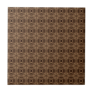 Carreau de céramique de motif géométrique Brown