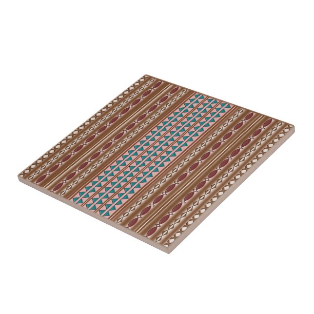 Carreau de céramique de motif occidental rustique (Côté)