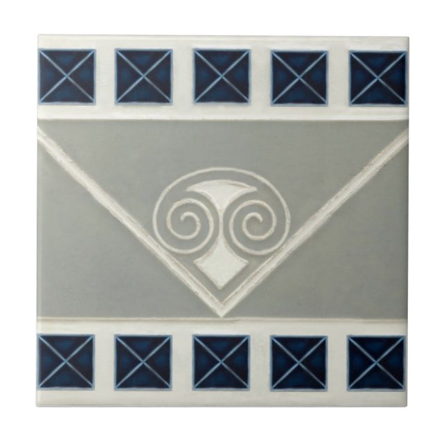 Carreau de céramique de reproduction de l'art déco (Devant)