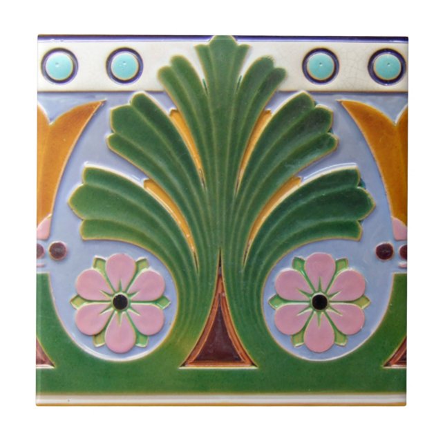 Carreau de céramique de reproduction de l'art déco (Devant)