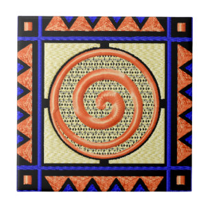 Carreau de céramique de style africain
