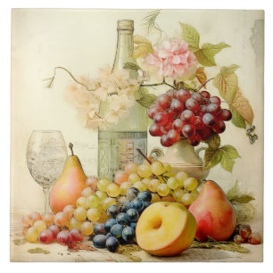 Carreau de céramique de style vintage nature morte