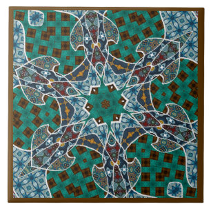 Carreau de céramique décoratif Mandala