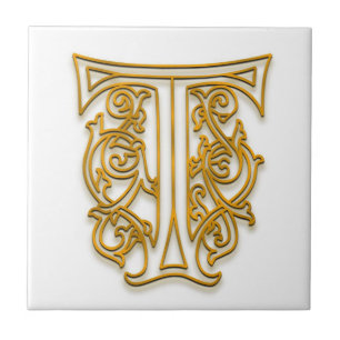 Carreau de céramique "d'or irlandais" de