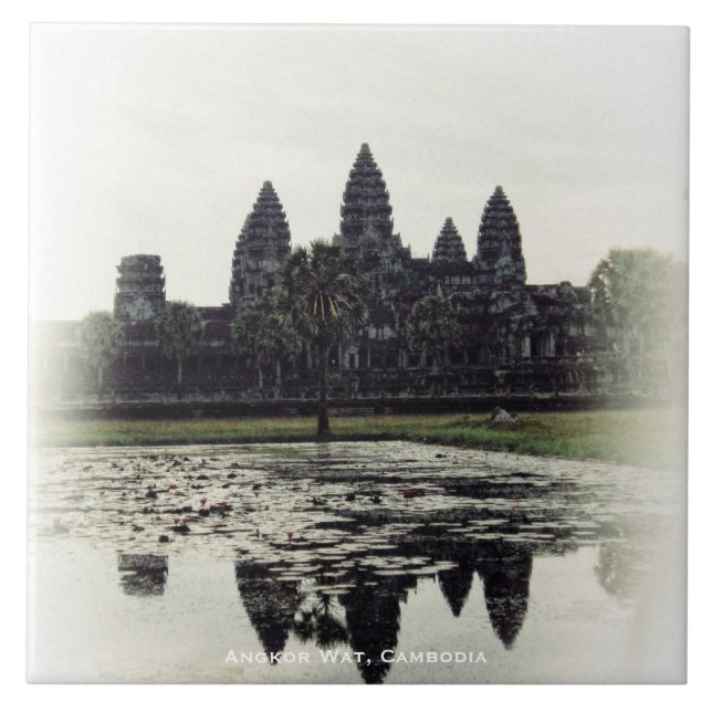 Carreau de céramique du Cambodge de temple (Devant)
