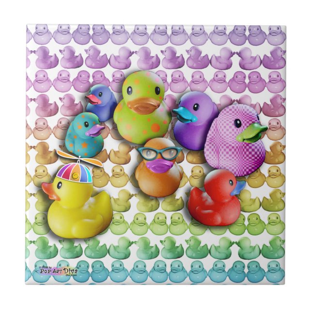 Carreau de céramique en caoutchouc de Duckies (Devant)