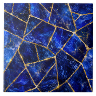 Carreau de céramique en or mosaïque royale de saph