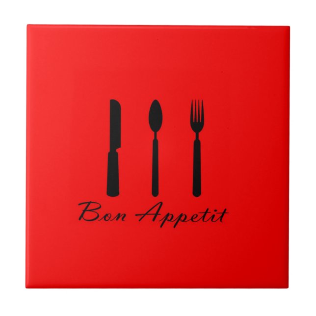 Carreau de céramique - fève Appetit (Devant)