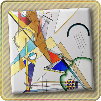 CARREAU DE CÉRAMIQUE - "Gewebe" - Wassily Kandinsk