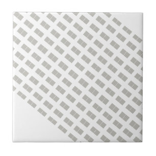 Carreau de céramique gris et blanc à rayures carré