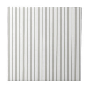 Carreau de céramique gris et blanc à rayures carré