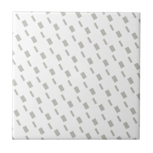 Carreau de céramique gris et blanc à rayures carré